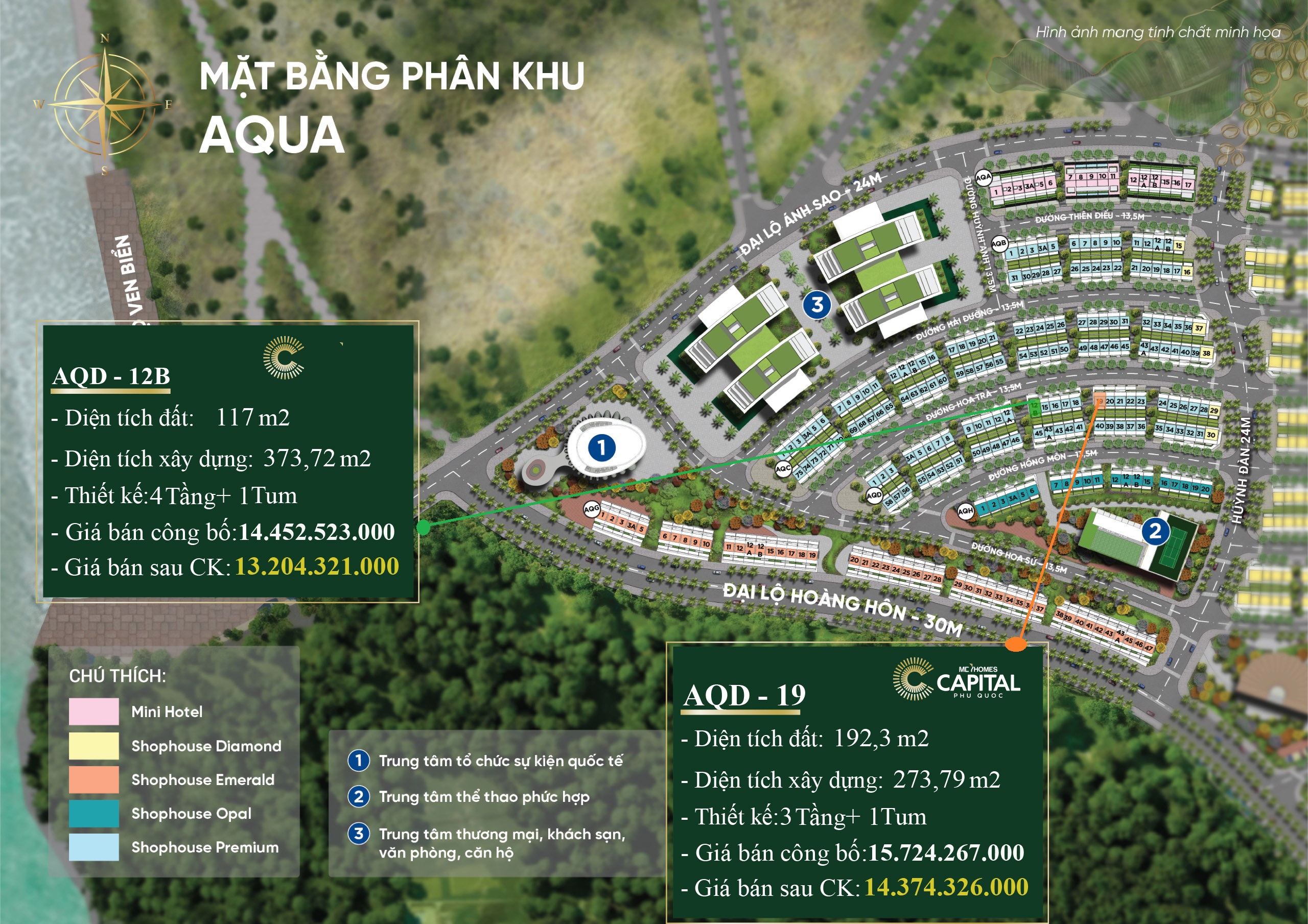 Bảng giá Khu Aqua dự án Meyhomes Phú Quốc